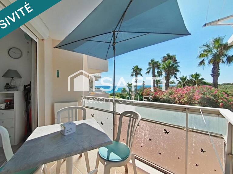 Front de mer  Studio cabine rénové avec vue mer, terrasse, piscine et accès direct à la plage — photo 1