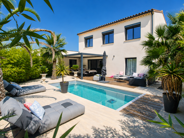 AU CALME ABSOLU, VILLA CONTEMPORAINE ANNÉE 2023 - T5 AVEC PISCINE — photo du bien