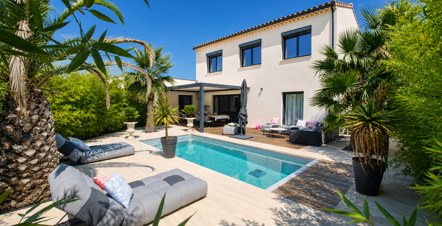 AU CALME ABSOLU, VILLA CONTEMPORAINE ANNÉE 2023 - T5 AVEC PISCINE — photo 1