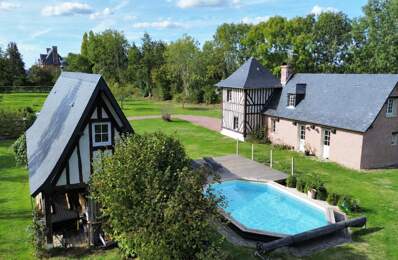 Maison de charme de 100 M2, 5 pièces 3 chambres avec une piscine et annexe sur un terrain de 4700 M2 à BONNEVILLE LA LOUVET (14) — photo du bien