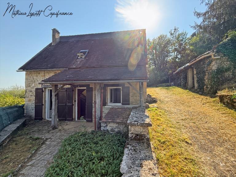 Maison en pierre apparente à vendre 3 pièces LA BACHELLERIE (24)  72 m² – 2 chambres – terrain 1744 M² — photo 1