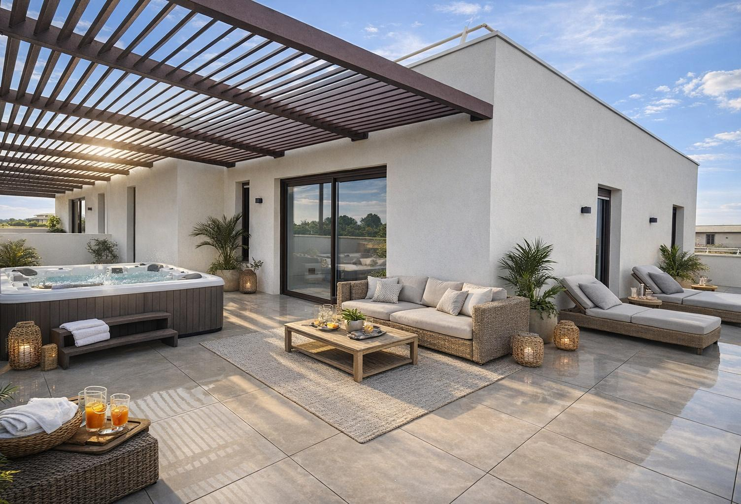 ROOTOP CASTRIES T4 VUE PARC 121 M² + 53 M² DE TERRASSE — photo 1