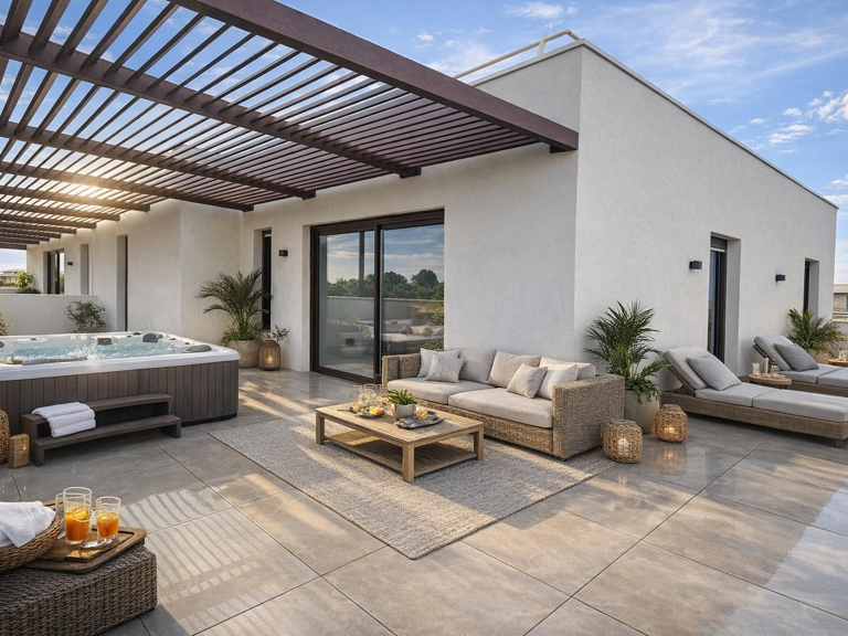 ROOTOP CASTRIES T4 VUE PARC 121 M² + 53 M² DE TERRASSE — photo 1