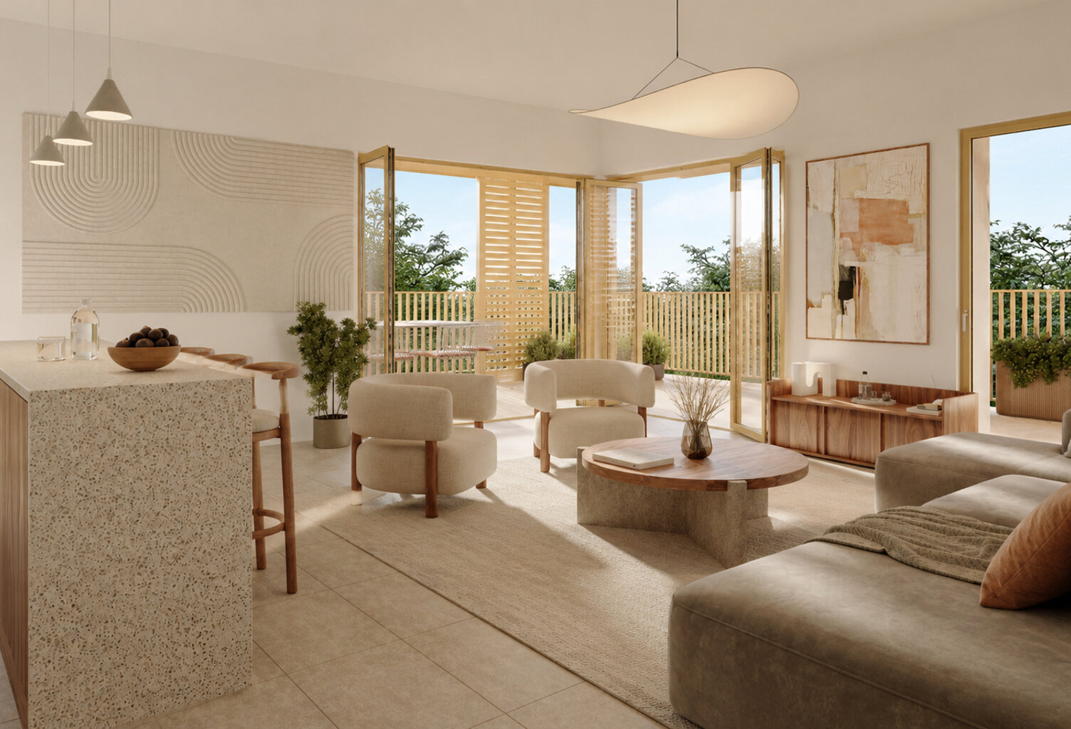 SAINT BRES T2 DE 40 M² AVEC 8 M² DE TERRASSE — photo 1