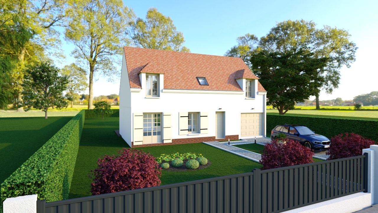 Projet de construction d'une maison 110 m² AVEC GARAGE SUR terrain à JOUY-LE-MOUTIER (95)