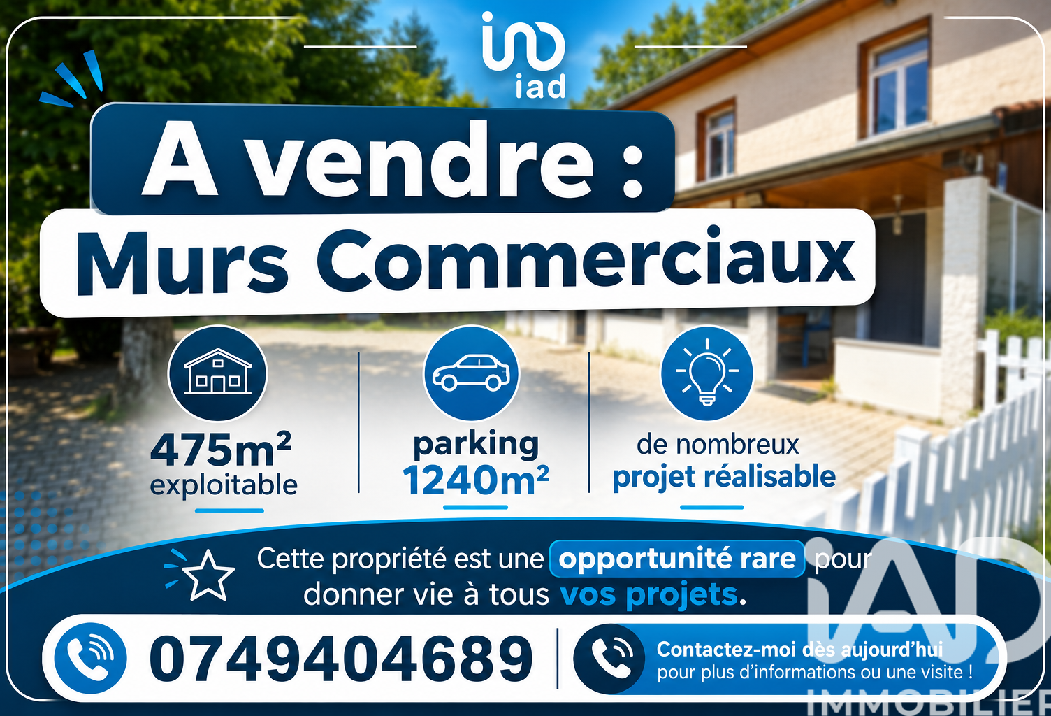 Vente Boutique/Local commercial 475 m&sup2; — photo 1