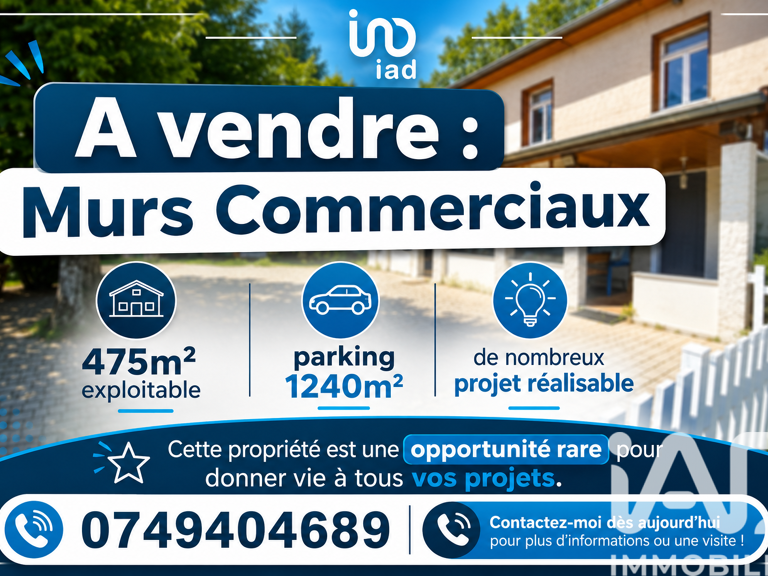 Vente Boutique/Local commercial 475 m&sup2; — photo 1