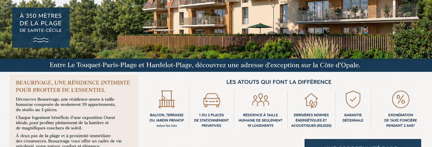 Appartement 1 Pièce 26 m² à vendre à Camiers (62176)