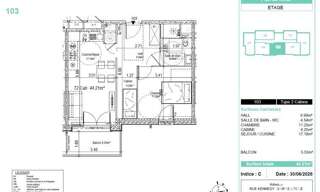 Appartement 2 Pièces 44 m² à vendre à Camiers (62176)
