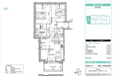 Appartement 3 pièces 282000 €
