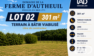 Terrain  301 m² à vendre à Presles-en-Brie (77220)