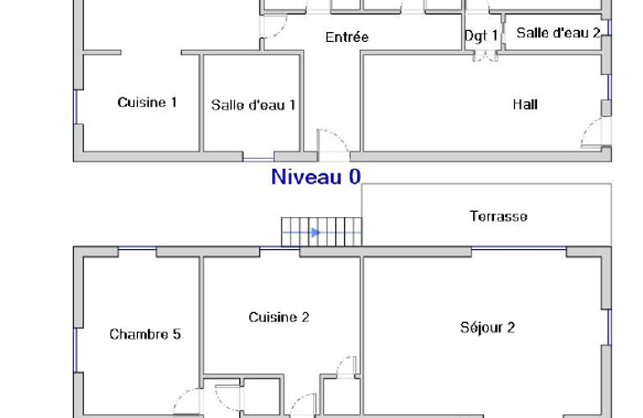 Maison de 2 logements : 1T3 et 1T6 avec piscine et garage sur 1675 m2 de terrain, 26100 ROMANS SUR ISERE — photo 2