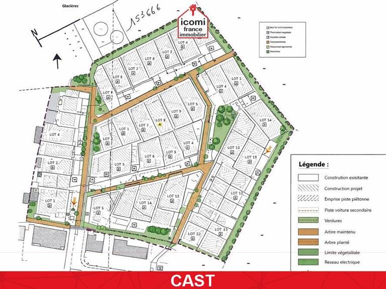 FINISTERE - Cast (29150) - A VENDRE - TERRAIN CONSTRUCTIBLE - VIABILISE - 394 M2 - AU BOURG DE CAST- BELLE OPPORTUNITE — photo 1