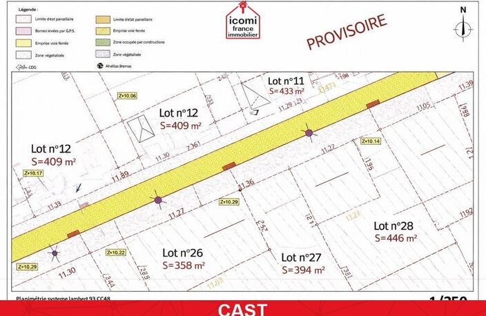 FINISTERE - Cast (29150) - A VENDRE - TERRAIN CONSTRUCTIBLE - VIABILISE - 394 M2 - AU BOURG DE CAST- BELLE OPPORTUNITE — photo 2