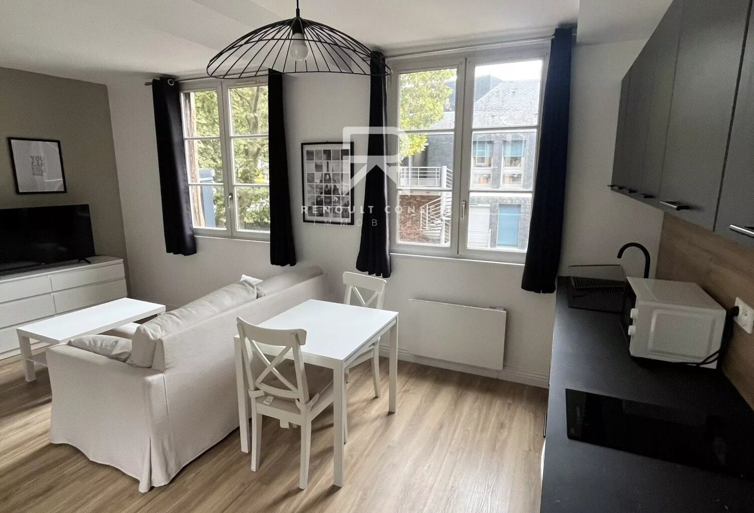 T1 meublé Rouen droite — photo 1