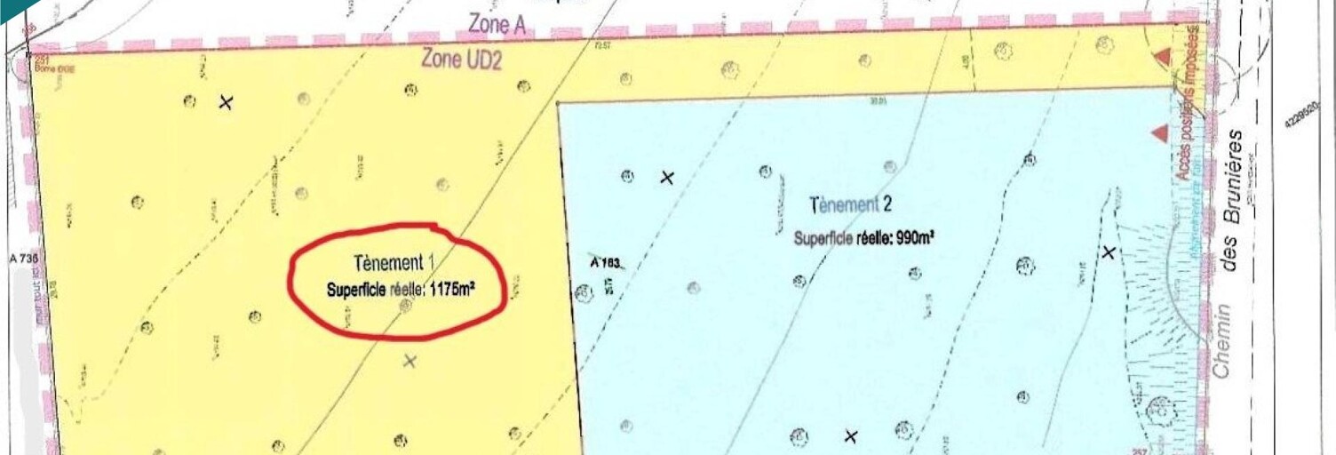 Terrain  1175 m² à vendre à La Rivière (38210)