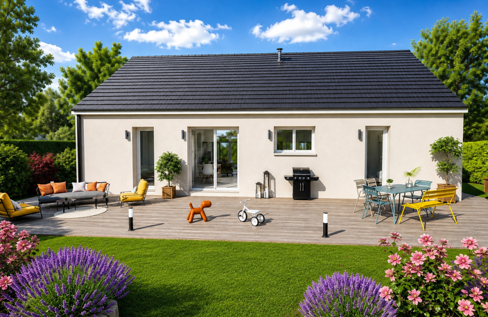 Maison plain-pied 3 chambres + garage – terrain 563 m² – Moncel-sur-Seille — photo 2