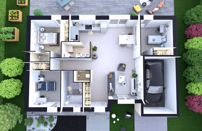 Maison plain-pied 3 chambres + garage – terrain 563 m² – Moncel-sur-Seille — photo 5