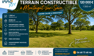 Terrain  1324 m² à vendre à Montaigut-sur-Save (31530)