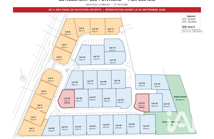 Vente Terrain à bâtir 248 m&sup2; — photo 2