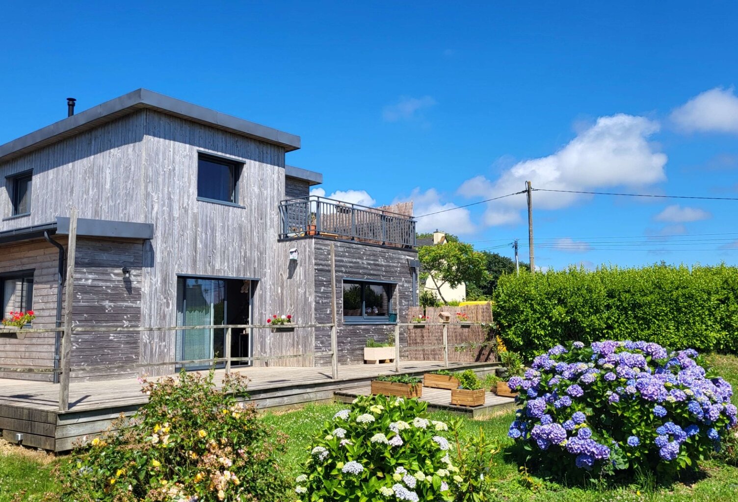 Maison contemporaine VUE MER ossature bois  PLAIN-PIED à vendre 6 pièces TELGRUC SUR MER (29) — photo 1