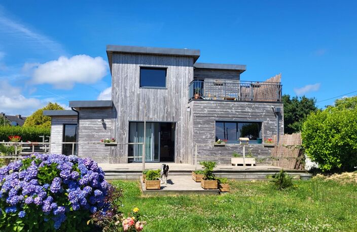 Maison contemporaine VUE MER ossature bois  PLAIN-PIED à vendre 6 pièces TELGRUC SUR MER (29) — photo 2