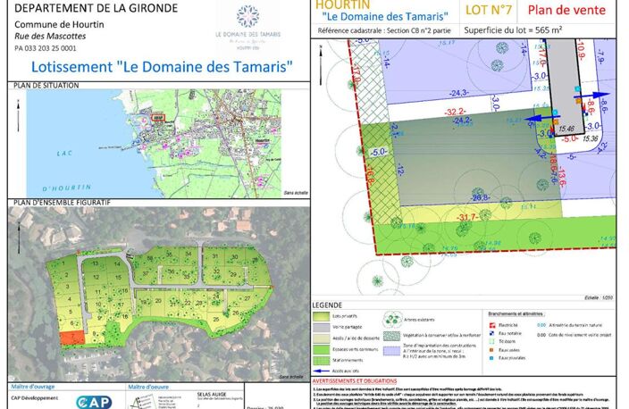 HOURTIN - Terrain viabilisé 565 m² - proximité du lac — photo 4