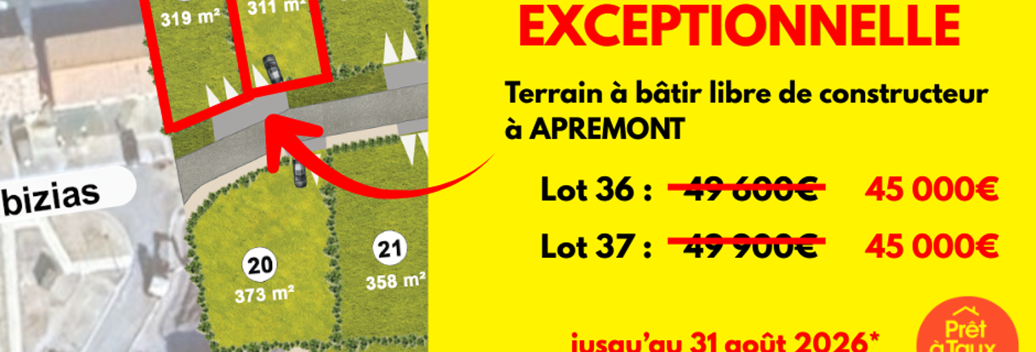 Terrain  319 m² à vendre à Apremont (85220)