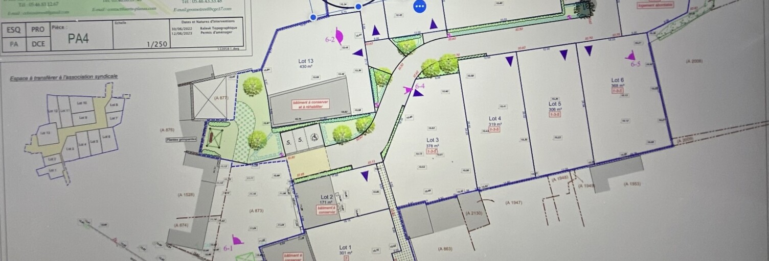 Terrain  351 m² à vendre à Vérines (17540)