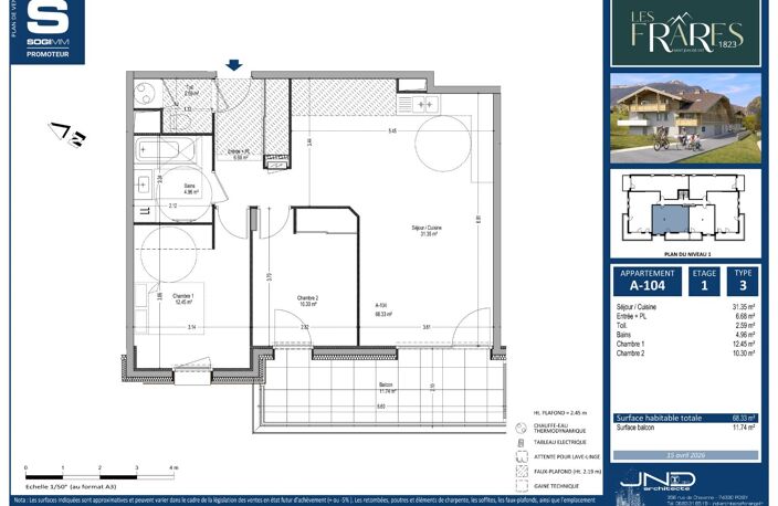 Appartement T3 - VILLY LE PELLOUX — photo 3