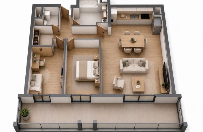 Meythet – T3 récent avec balcon de 22 m² et garage — photo 3