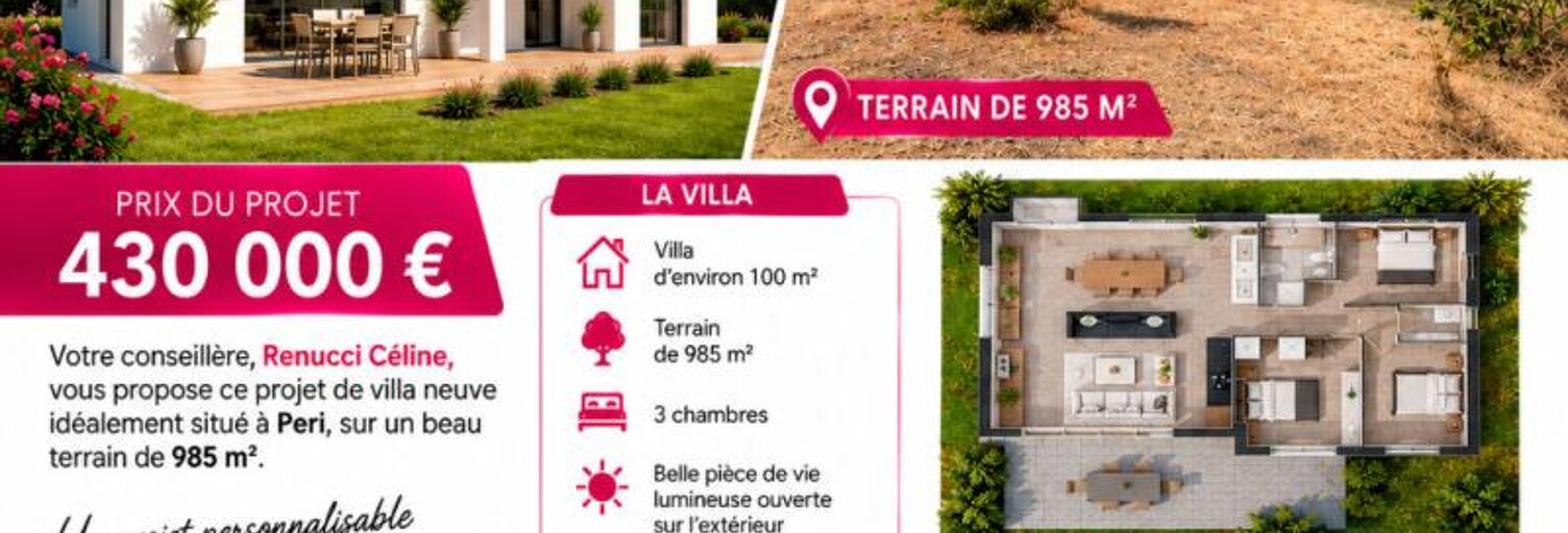 Terrain  985 m² à vendre à Peri (20167)