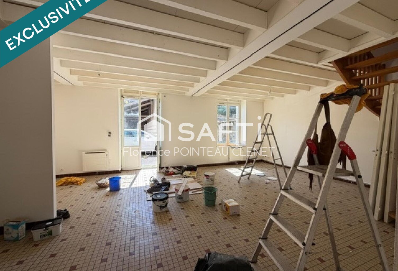 Maison de caractère 1850 - Fond de cour, jardin, parking et pièce à réhabiliter — photo 1