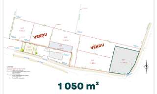Terrain  1050 m² à vendre à Gauriaguet (33240)