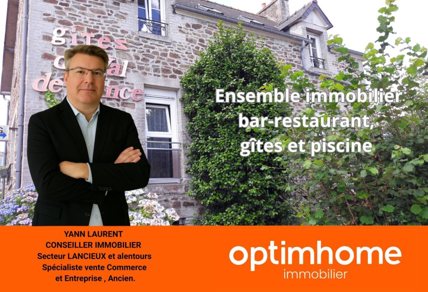 Ensemble immobilier avec bar-restaurant, gîtes et piscine – fort potentiel touristique Proche de DINAN (22) — photo 1