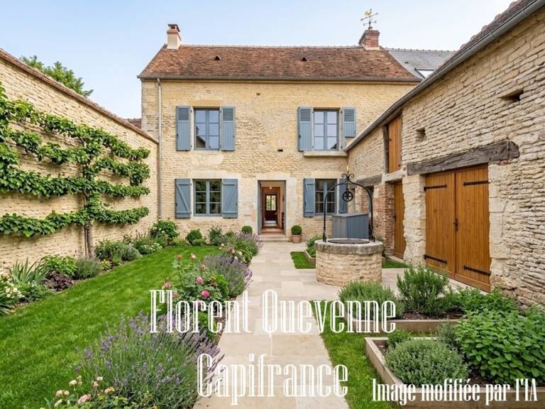JORT – Maison de bourg en pierre avec dépendances et jardin — photo 1