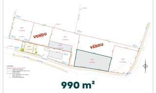 Terrain  990 m² à vendre à Gauriaguet (33240)