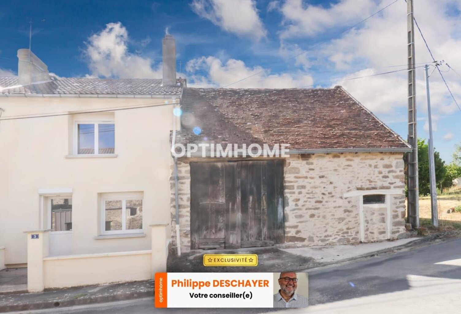 EXCLUSIVITE - Maison 82 m² - 4 pièces - 2 Chambres - Grange/Garage - terrain 520 m² - DOMPIERRE LES EGLISES (87) — photo 1
