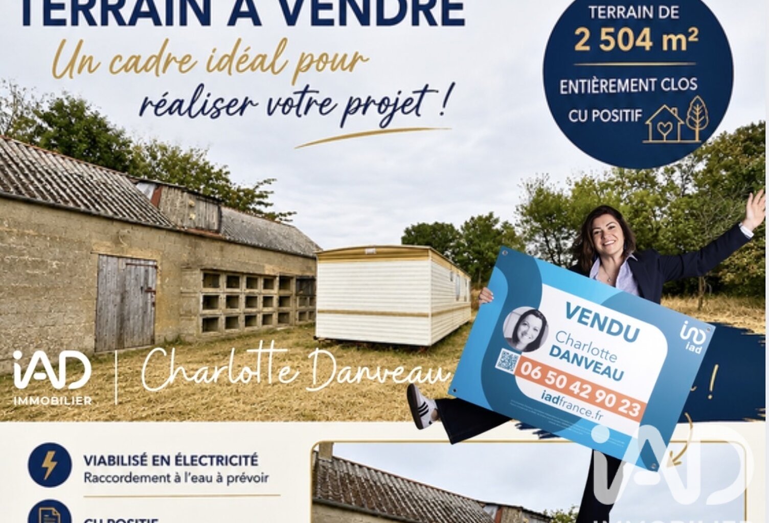 Vente Terrain à bâtir 2 504 m&sup2; — photo 1