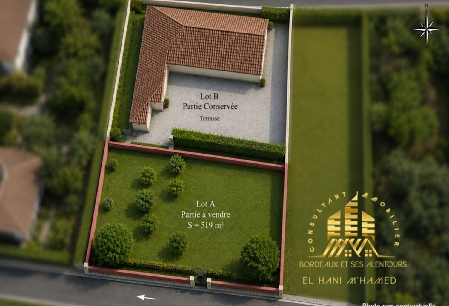 À vendre – Terrain à bâtir de 519 m² environ à Lormont, à deux pas du tramway — photo 1