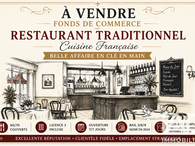 Vente Restaurant 120 m&sup2; — photo du bien