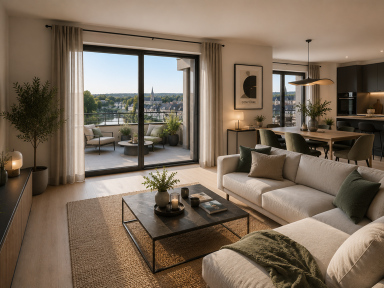 --COMPIÈGNE / VENETTE – 3 PIECES DERNIER ÉTAGE AVEC TERRASSE PLEIN SUD-OUEST — photo 1