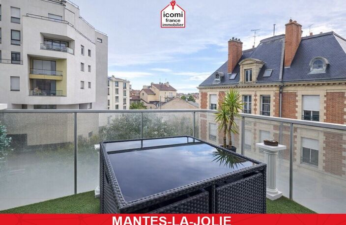 YVELINES - Mantes-la-Jolie (78200) - A VENDRE - APPARTEMENT T3 AVEC TERRASSE ET PARKING 2 VOITURES - BELLE PIECE DE VIE AVEC CUISINE US - TERRASSE - ETAT IMPECCABLE — photo 3