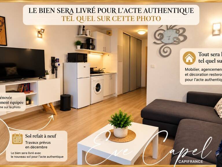 Appartement à vendre 2 pièces LE CAP D'AGDE (34), appartement entièrement rénové avec 1 chambre, loggia fermée, avec parking privatif, ascenseur et piscine — photo 1