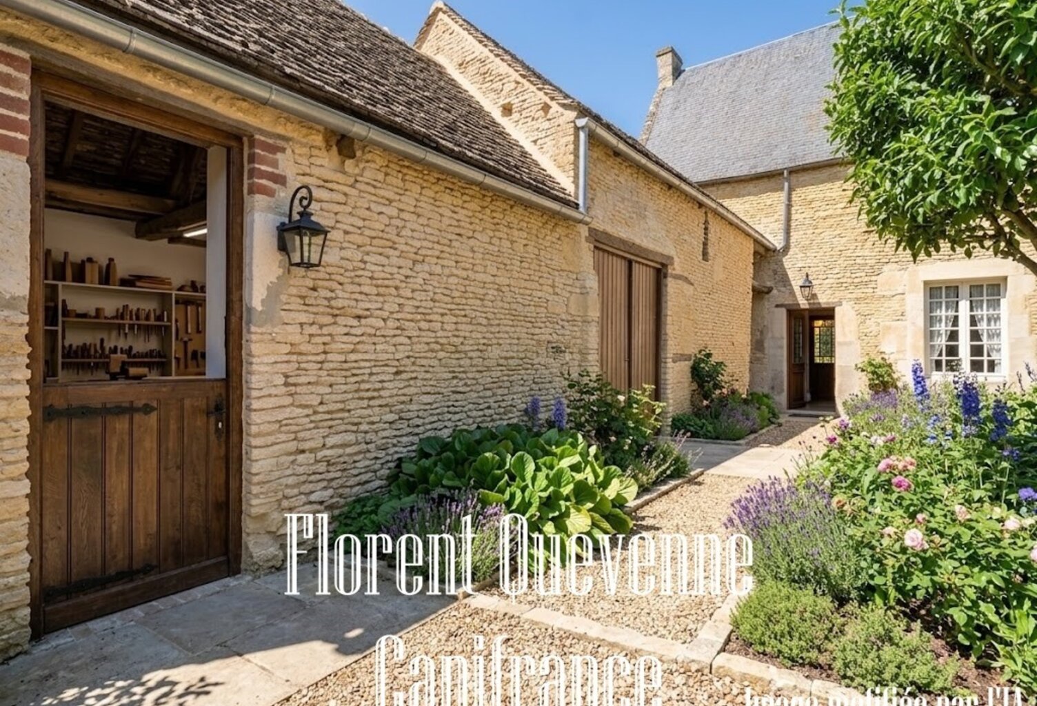 JORT – Maison de bourg en pierre avec dépendances et jardin — photo 1