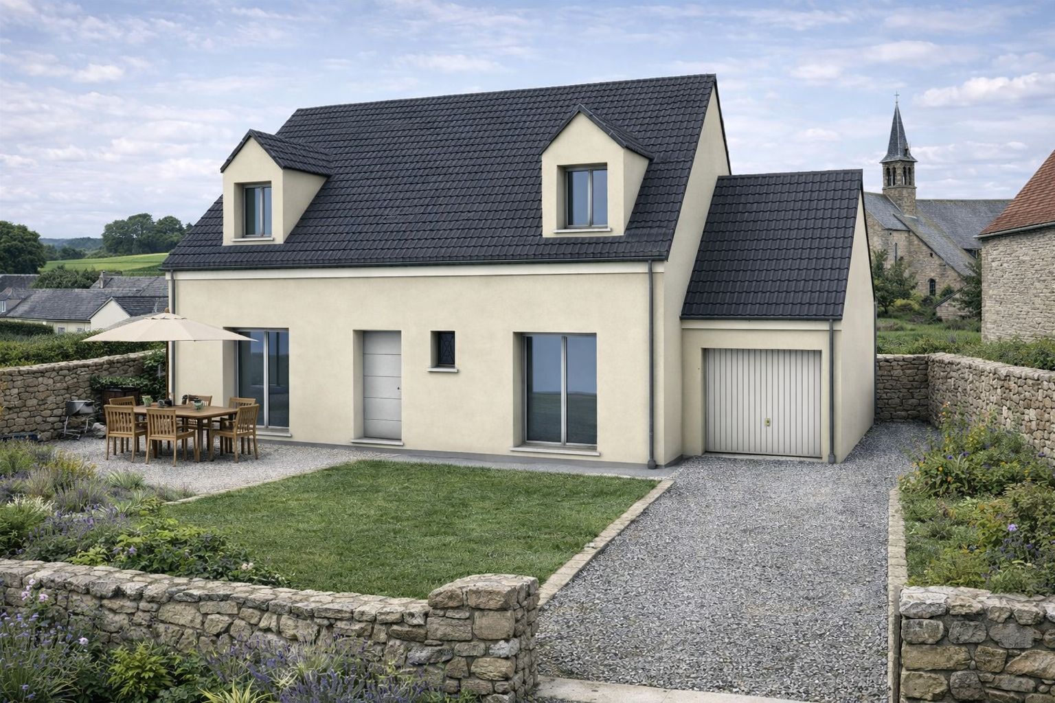 Projet de construction d'une maison 106.29 m² avec terrain à CONDECOURT (95)