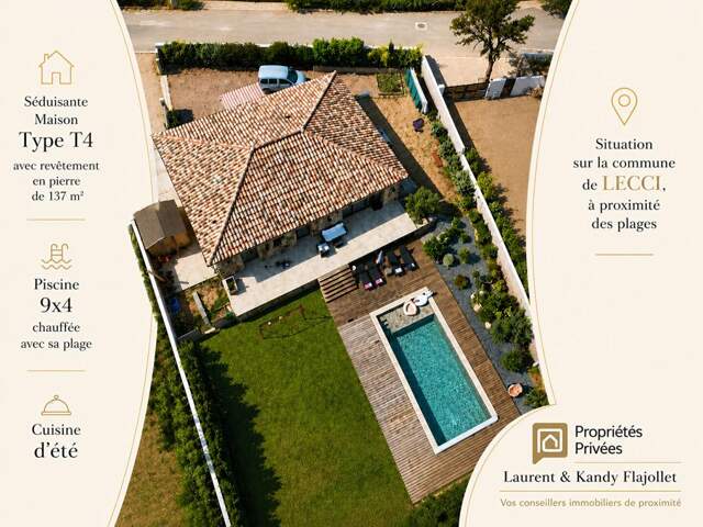 Maison  T4 avec piscine à LECCI (20137) - CORSE DU SUD - FRANCE — photo du bien