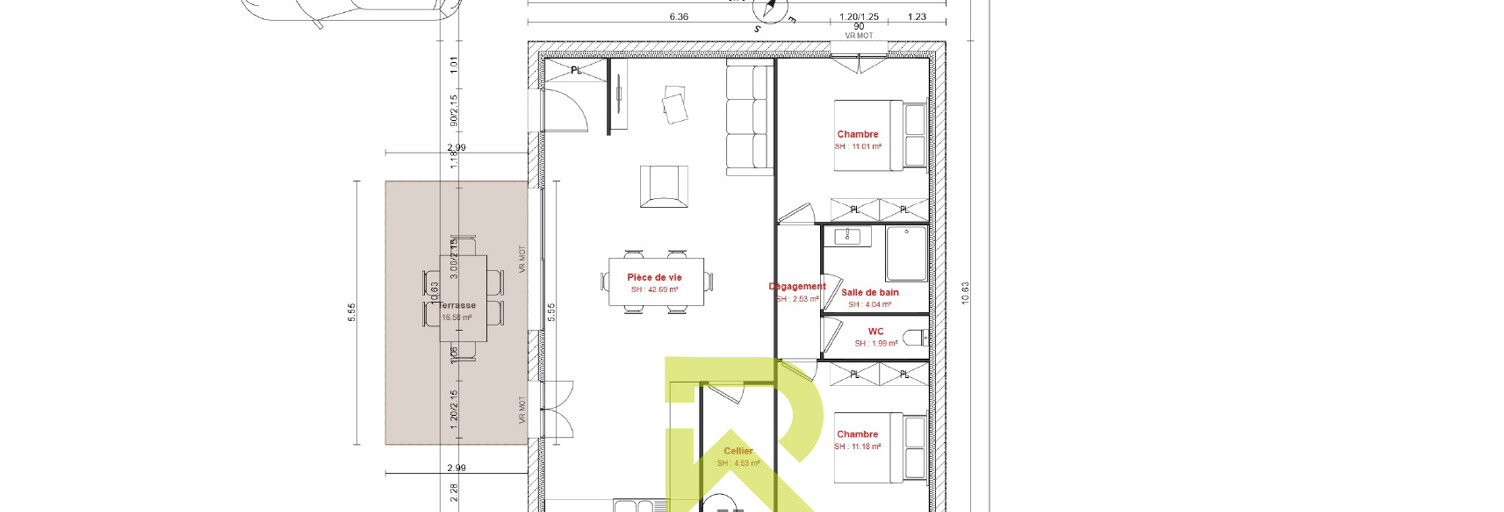 Maison 4 Pièces 80 m² à vendre à Pomérols (34810)