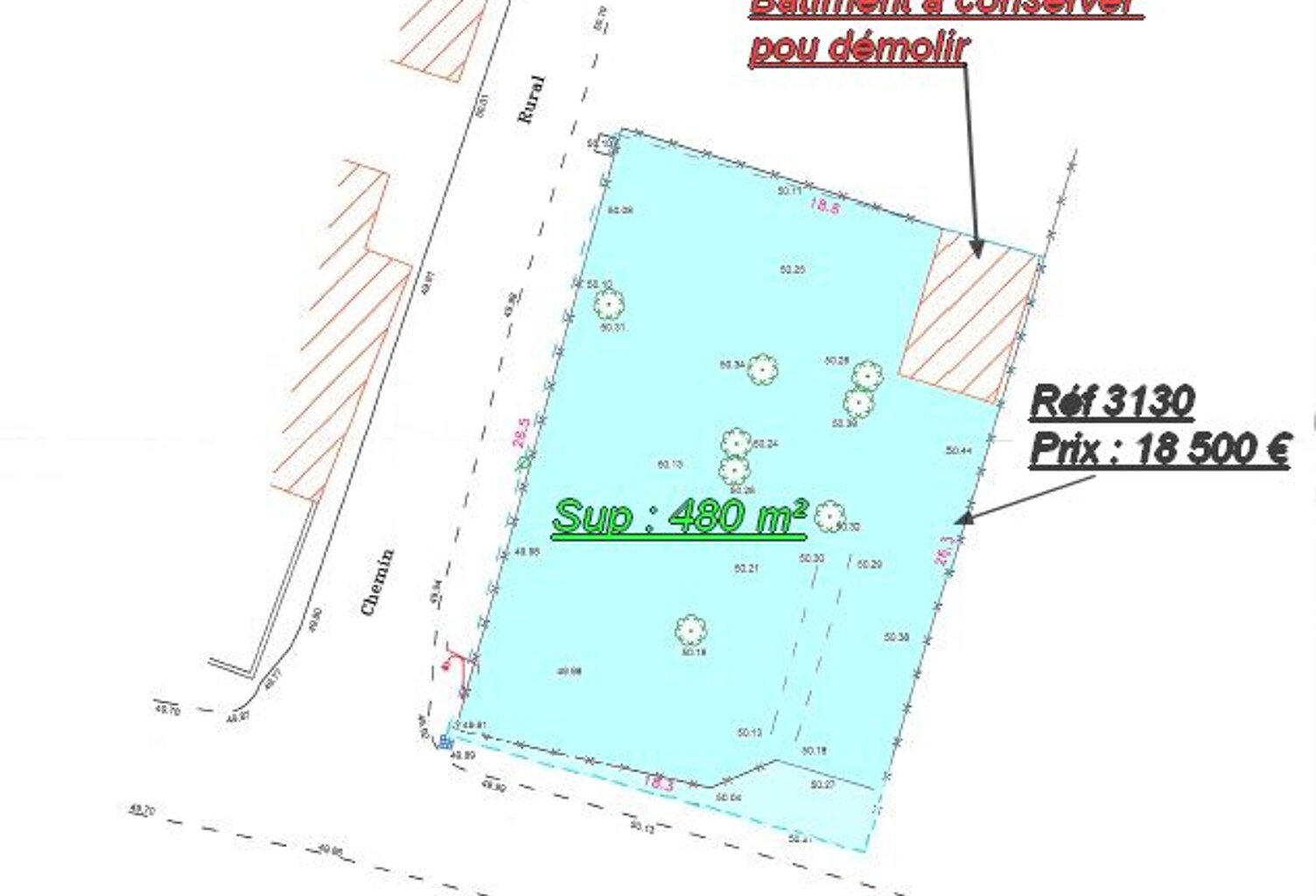 ST GIRONS D'AIGUEVIVES TERRAIN 480 M2 — photo 1
