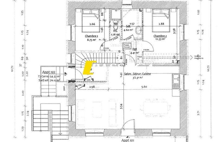 Appartement Luc La Primaube T3 de 67.46 m² - Terrasse de 22.12 m² - Parkings privatifs — photo 3